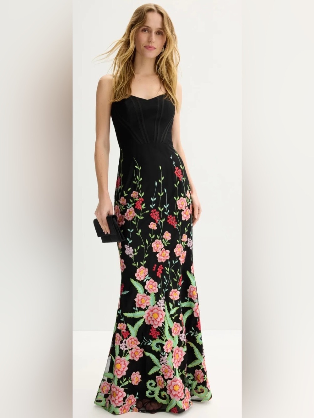 *Flawed Dress The Population RTR Woman’s Giovanna Floral Embroidered Dress (107) - Picture 1 of 12